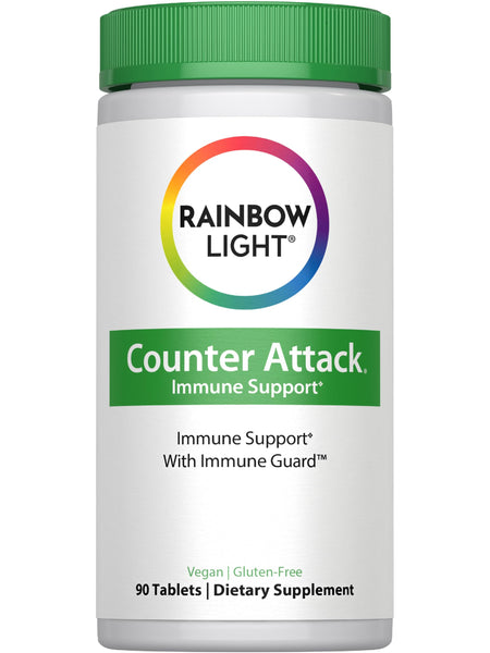 Rainbow Light Counter Attack Immune Support Booster Supplement for Adults | 90 Tablets | with Vitamin C, Zinc, Immune Guard & More