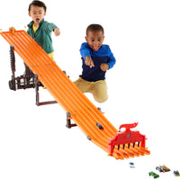 Thumbnail for Hot Wheels Toy Car Playset with Lights, Sounds & 6 1:64 Scale Vehicles, Super 6-Lane Raceway, 8-foot Track that Rolls Up for Storage (Amazon Exclusive)