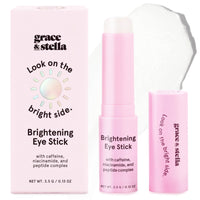 Thumbnail for grace & stella Under Eye Brightener Balm Stick - Caffeine Eye Cream for Dark Circles, Puffiness, Wrinkles - Moisturizer Stick with Niacinamide, Hyaluronic Acid, Peptides - Vegan Skincare (0.13oz/3.5g)