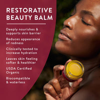 Thumbnail for Badger Rose Beauty Balm, 100% Organic Nourishing Treatment For Face, Neck & Hands w/Pure Rose Essential Oil, Intensive Long Lasting Face Moisturizer for Women & Men, 1 oz Glass Jar