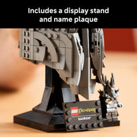 Thumbnail for LEGO Icons The Lord of The Rings: Sauron's Helmet - Building Set for Adults, Ages 18+ - Bedroom, Home Office, Book Shelf Decor - W/Sauron Minifigure - Gift for Birthdays - 11373