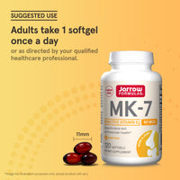 Thumbnail for Jarrow Formulas MK-7 90 mcg - Bioactive Form of Vitamin K2-120 Servings (Softgels) - for Bone & Cardiovascular Health - Vitamin K2 MK-7 Dietary Supplement - Gluten Free