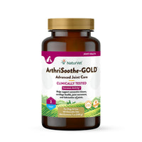 Thumbnail for NaturVet ArthriSoothe-Gold Level 3, MSM and Glucosamine for Dogs and Cats, Advanced Joint Care Support Supplement with Chondroitin and Omega 3, Clinically Tested, Chewable Tablets, Made in The USA