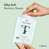 Thumbnail for Rael Face Mask Skin Care, Tea Tree Face Masks - Bamboo Facial Sheet Mask, Korean Skincare, with Tea Tree Oil and Fruit Extracts, All Skin Types (Tea Tree, 5 Sheets)
