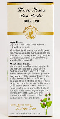 Thumbnail for Celebration Herbals Organic Maca Maca Root Powder Tea Caffeine Free - 40 Grams (Loose Tea)