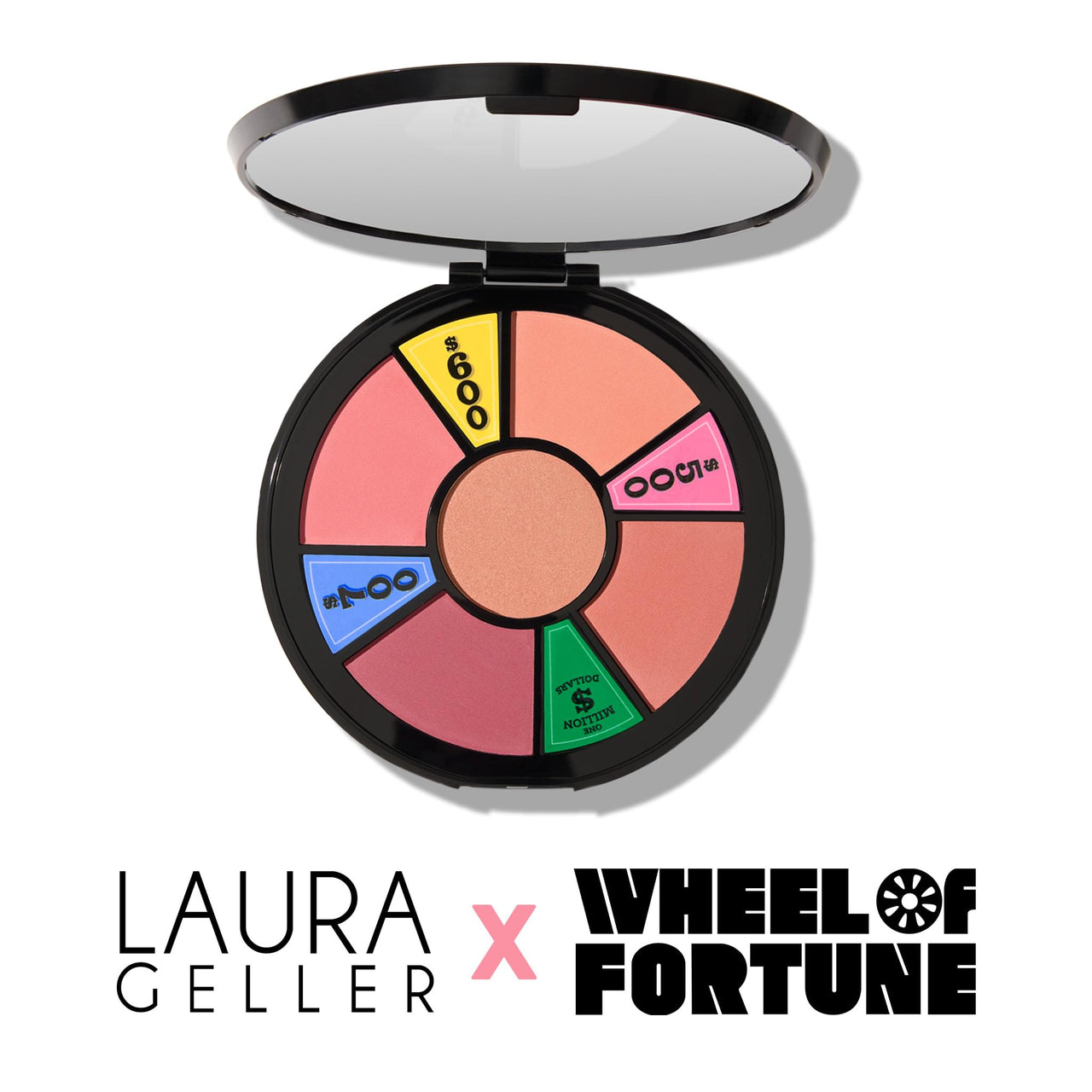 LAURA GELLER NEW YORK x Wheel of Fortune Limited Edition Collab The Wheel Blush Palette 5 pc Multi-Finish Blushes