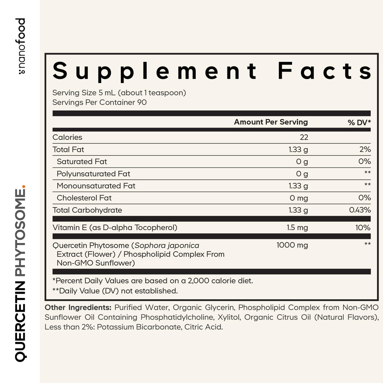 Codeage Liquid Quercetin Phytosome Supplement, Quercetin 1000 mg Dihydrate, 3-Month Supply, Immune Support, Sophora Japonica, Vitamin E, Liposomal Delivery, Vegan, Non-GMO, 15.22 fl oz
