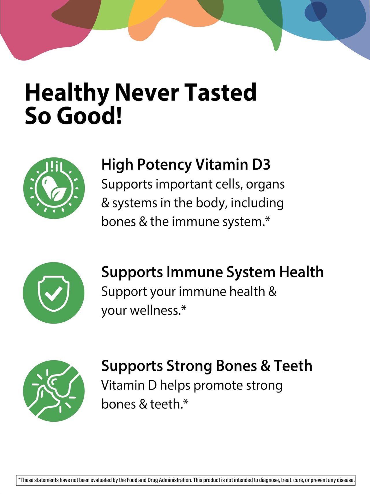 Rainbow Light Vitamin D3 Gummies 2000 IU | 120 Count | Supports Bone & Immune Health | High Potency | Berry Flavor