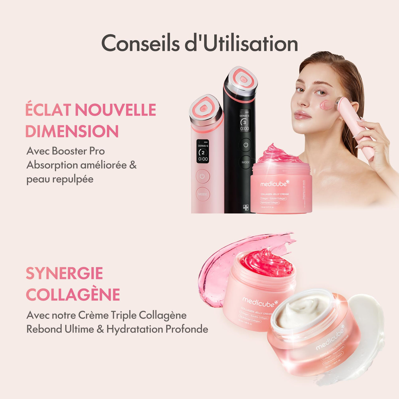 medicube Jelly Cream with Collagen, Niacinamide | Freeze-Dried Hydrolyzed Collagen for Skin Barrier Hydration & 24H Glow | Plumper, Firmer looking skin | 3.71 fl.oz