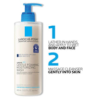 Thumbnail for La Roche-Posay Lipikar AP+ Gentle Foaming Moisturizing Wash, Shea Butter + Niacinamide + Glycerin, Moisturizing Body Wash For Dry Skin, National Eczema Association Accepted, Soap Free