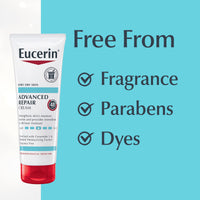 Thumbnail for Eucerin Advanced Repair Body Cream for Very Dry Skin, Fragrance Free Daily Body Moisturizer, 8 Oz Tube