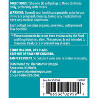 Thumbnail for The Vitamin Shoppe Certified Organic Flax Seed Oil 1,000MG, (120 Softgels)