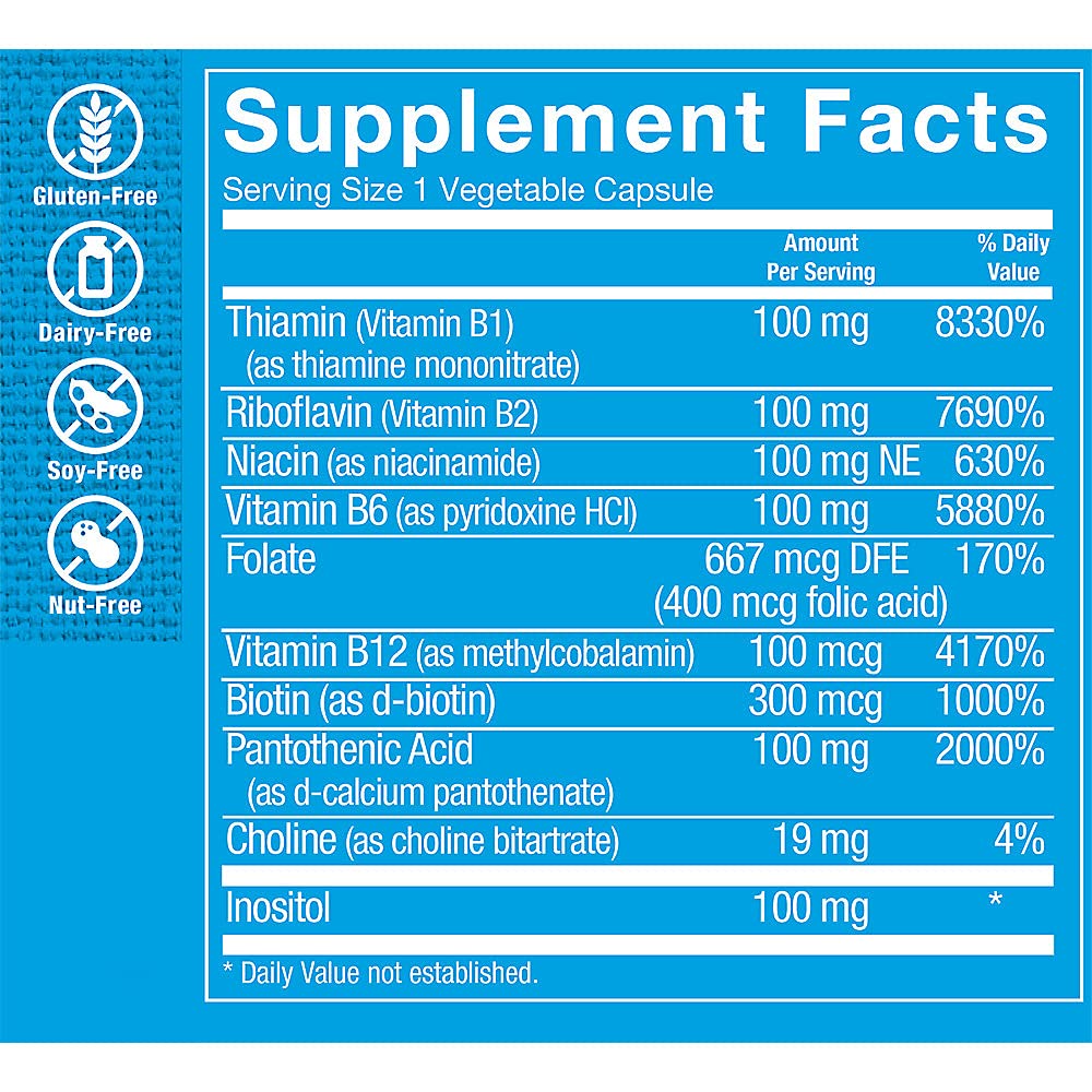 The Vitamin Shoppe Vitamin B-Complex - Energy Metabolism & Nervous System Support, Complete B Vitamins
