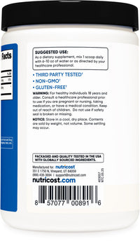 Thumbnail for Nutricost HMB Powder (Beta-Hydroxy Beta-Methylbutyrate) 250 Grams - Gluten Free & Non-GMO