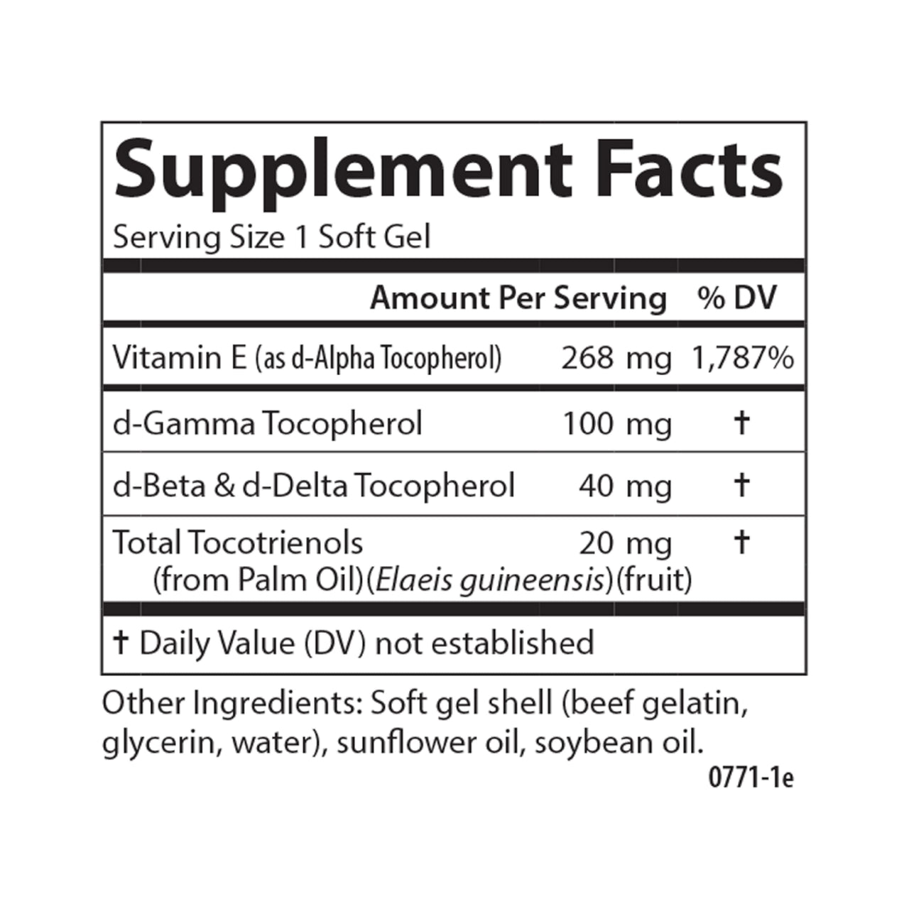 Carlson - E-Gems Elite, 400 IU (268 mg) Vitamin E with Tocopherols and Tocotrienols, Optimal Wellness, 120 Soft Gels