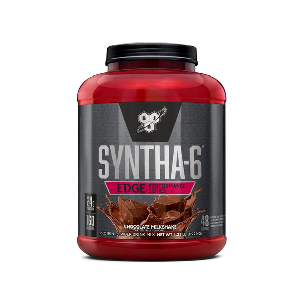 BSN SYNTHA-6 EDGE Protein Powder, Chocolate Flavored Powder with Hydrolyzed Whey, Micellar Casein, for Muscle Gain, Low Sugar, 24g Protein, Chocolate Milkshake, 48 Servings, 4.23 Pound (Pack of 1)