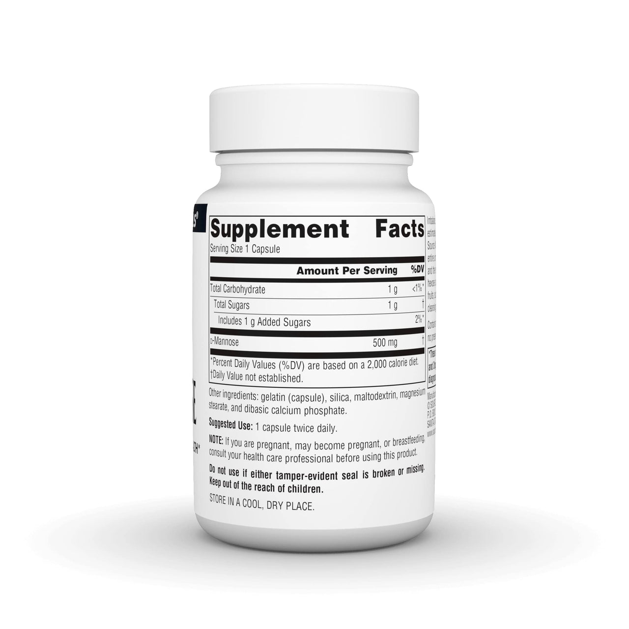 Source Naturals D-Mannose, Potent Urinary Tract & Bladder Health Support*, 500mg - 30 Capsules