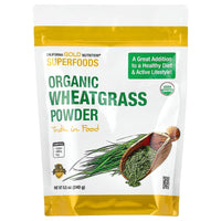 Thumbnail for Organic Wheat Grass Powder, Sourced from USA, USDA Certified Organic, 8.5 oz (240 g)