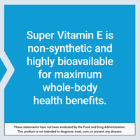 Thumbnail for Life Extension Super Vitamin E, 268 mg (400 IU), Non-Synthetic Vitamin E Supplement Promotes Whole-Body Health, Gluten-Free, Non-GMO, 90 softgels