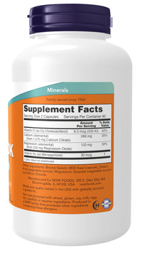 Thumbnail for NOW Foods Supplements, Cal-Mag DK with Vitamin D-3 and Vitamin K-2, Supports Bone Health*, 180 Capsules
