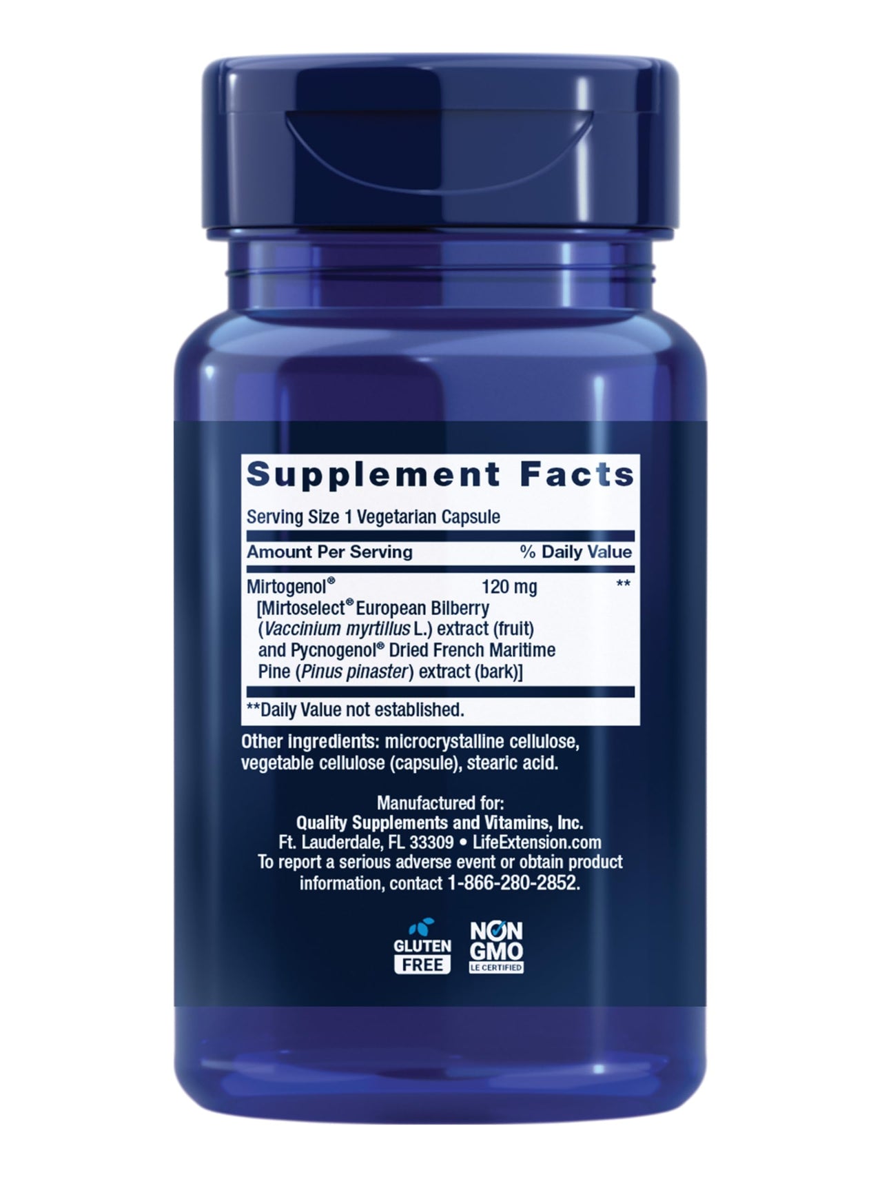 Life Extension Eye Pressure Support with Mirtogenol - Eye Health Supplement for Healthy Eye Pressure - with French Maritime Pine bark – Gluten-Free, Vegetarian, Non-GMO - 30 Capsules