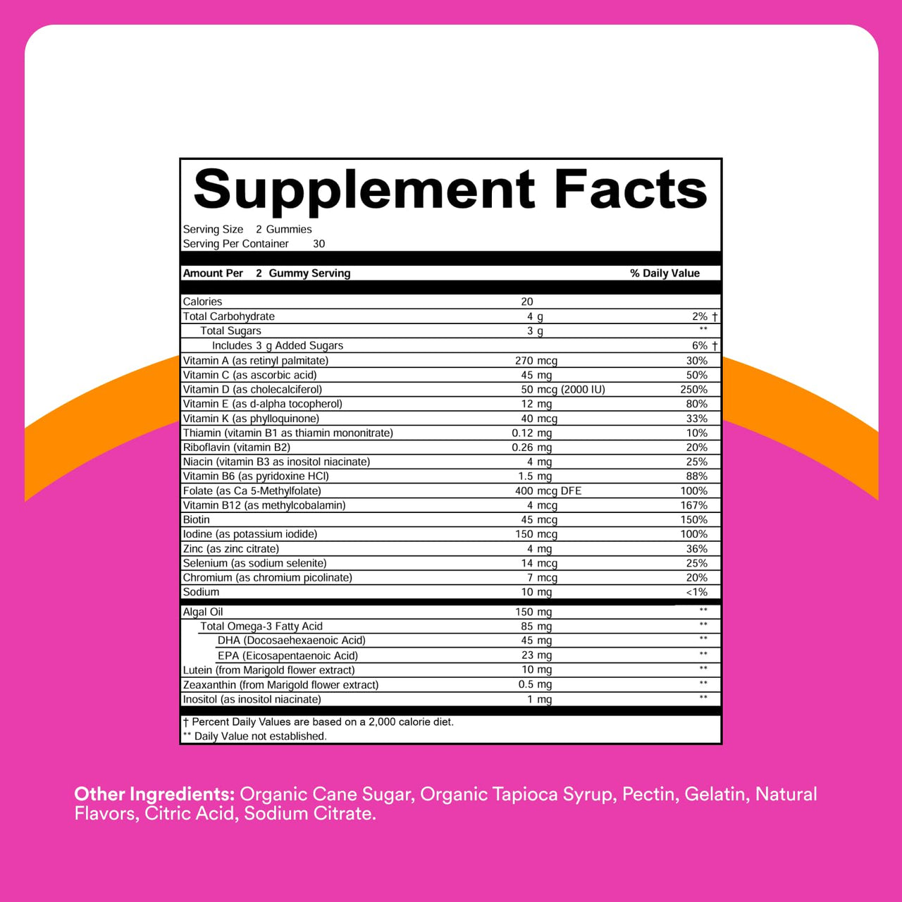 SmartyPants Teen Girl Multivitamin Gummies, Omega 3 (DHA/EPA), Vitamin C, D3, B12, Vitamin A, K & Zinc, Biotin to Support Hair, Skin & Nails, Gluten Free, 60 Count (30 Day Supply)