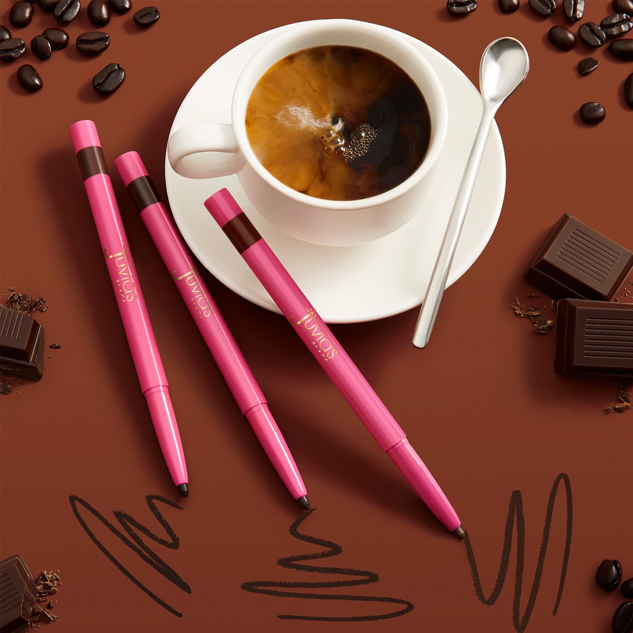 Juvia's Place Coffee Shop Luxe Lip Liner - Espresso - Colorstay Matte Finish Lip Pencil, Makeup for Natural Long Lasting Beauty and Sensational Wear, Lip Stain Kiss Proof Cometics