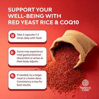 Thumbnail for Red Yeast Rice with CoQ10 Supplement - Advanced Healthy Heart & Healthy Cholesterol Levels Formula for Men & Women - Extra Strength Capsule with Red Yeast Rice 1200 mg Capsules with CoQ10 - 120 Count