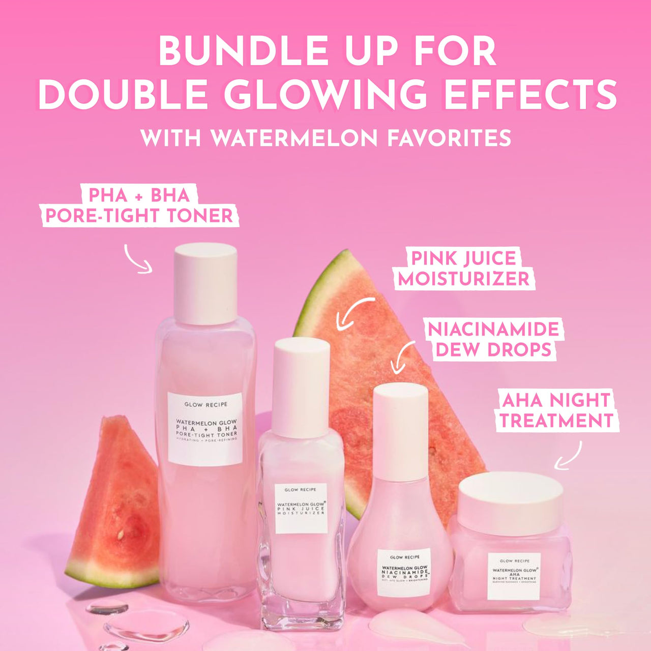 Glow Recipe Travel Size Watermelon Glow AHA Night Treatment - Overnight Resurfacing Mask with AHA Complex, Hyaluronic Acid, Niacinamide & Watermelon Enzymes for Smooth, Glowing, Even-Toned Skin (25ml)