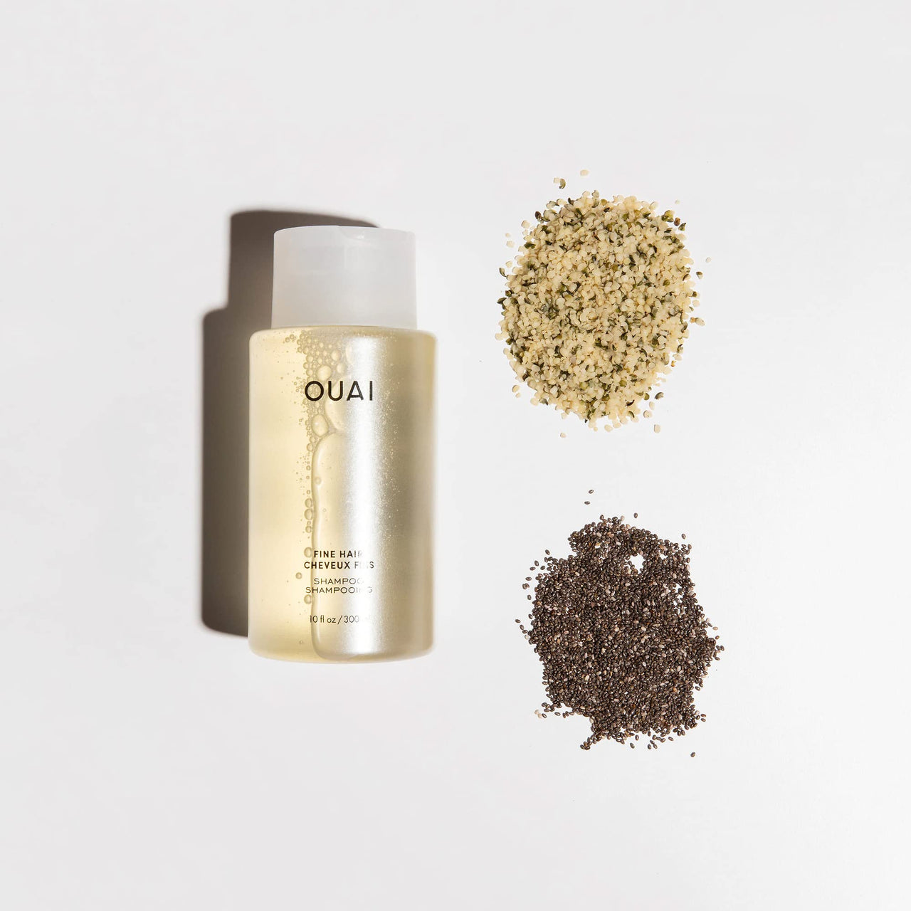 OUAI Fine Shampoo and Conditioner Set - Sulfate Free Shampoo and Conditioner for Fine Hair - Made with Keratin, Marshmallow Root, Shea Butter & Avocado Oil - Free of Parabens & Phthalates (10 Fl Oz)