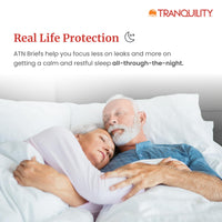 Thumbnail for Tranquility Premium ATN Disposable Briefs with Tabs, Overnight Protection Superabsorbent Core for Leak-Free and Full-Fit Comfort, Large 12ct Bag