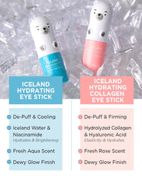 Thumbnail for The SAEM Iceland Hydrating Collagen Eye Stick 0.24oz - Anti-wrinkle Moisturizing Eye Balm for Saggy Skin – Under Eye Treatment - Balm to Smooth Skin Texture - Rose Scent