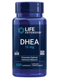 Thumbnail for Life Extension DHEA 15 mg – Hormone Balance Supplement, Memory, Muscle Mass and Bone Density Support, Healthy Sex Drive, Gluten-Free, Non-GMO, 100 Capsules
