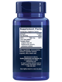 Thumbnail for Life Extension Sea-Iodine™, kelp and bladderwrack-derived iodine, supports healthy levels of this essential nutrient for thyroid health and beyond, non-GMO, gluten-free, vegetarian, 60 capsules