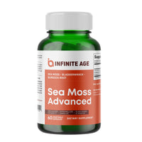 Thumbnail for INFINITE AGE 1250mg Sea Moss Advanced Superfood Capsules, 60 Count - High-Potency, Vegan, Made in The USA - Irish Seamoss, Bladderwrack, Burdock Root - Overall Health, Immunity Support