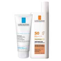 Thumbnail for La Roche-Posay Skin Care Set Anthelios Tinted Sunscreen SPF 50 & Travel Size Toleriane Hydrating Gentle Cleanser, Tinted Mineral Sunscreen with Titanium Dioxide & Gentle Face Wash, Gift Set