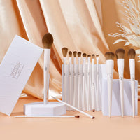 Thumbnail for Jessup Makeup Brushes 14Pcs Makeup Brush Set Premium Synthetic Powder Foundation Contour Blush Concealer Eye Shadow Blending Liner Make Up Brush Kit Light Grey T329