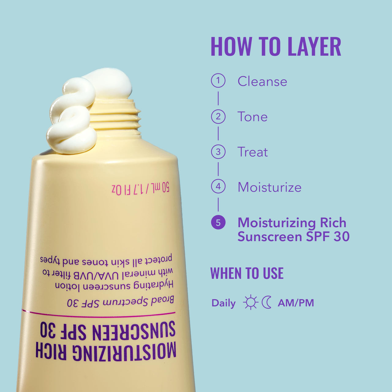 Good Molecules Moisturizing Rich Sunscreen SPF 30 – Mineral Zinc Oxide Face Sunscreen - Hydrating, Fragrance-Free, No White Cast | Broad Spectrum UVA/UVB Protection - 50 ml / 1.7 fl oz