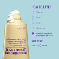 Thumbnail for Good Molecules Moisturizing Rich Sunscreen SPF 30 – Mineral Zinc Oxide Face Sunscreen - Hydrating, Fragrance-Free, No White Cast | Broad Spectrum UVA/UVB Protection - 50 ml / 1.7 fl oz