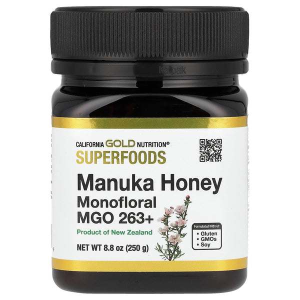 SUPERFOODS, Manuka Honey, Monofloral, MGO 263+, 8.8 oz (250 g), California Gold Nutrition