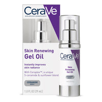 Thumbnail for CeraVe Skin Renewing Gel Oil, Daily Hydrating Serum For Face With CeraPlex & Hyaluronic Acid, Gel Moisturizer For Face Hydrates & Smooths Skin, Non-Greasy, Fragrance Free & Non-Comedogenic, 1 Ounce