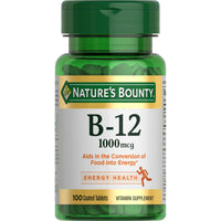 Thumbnail for Vitamin B12 by Nature's Bounty, Vitamin Supplement, Supports Energy Metabolism and Nervous System Health, 1000mcg, 100 Tablets