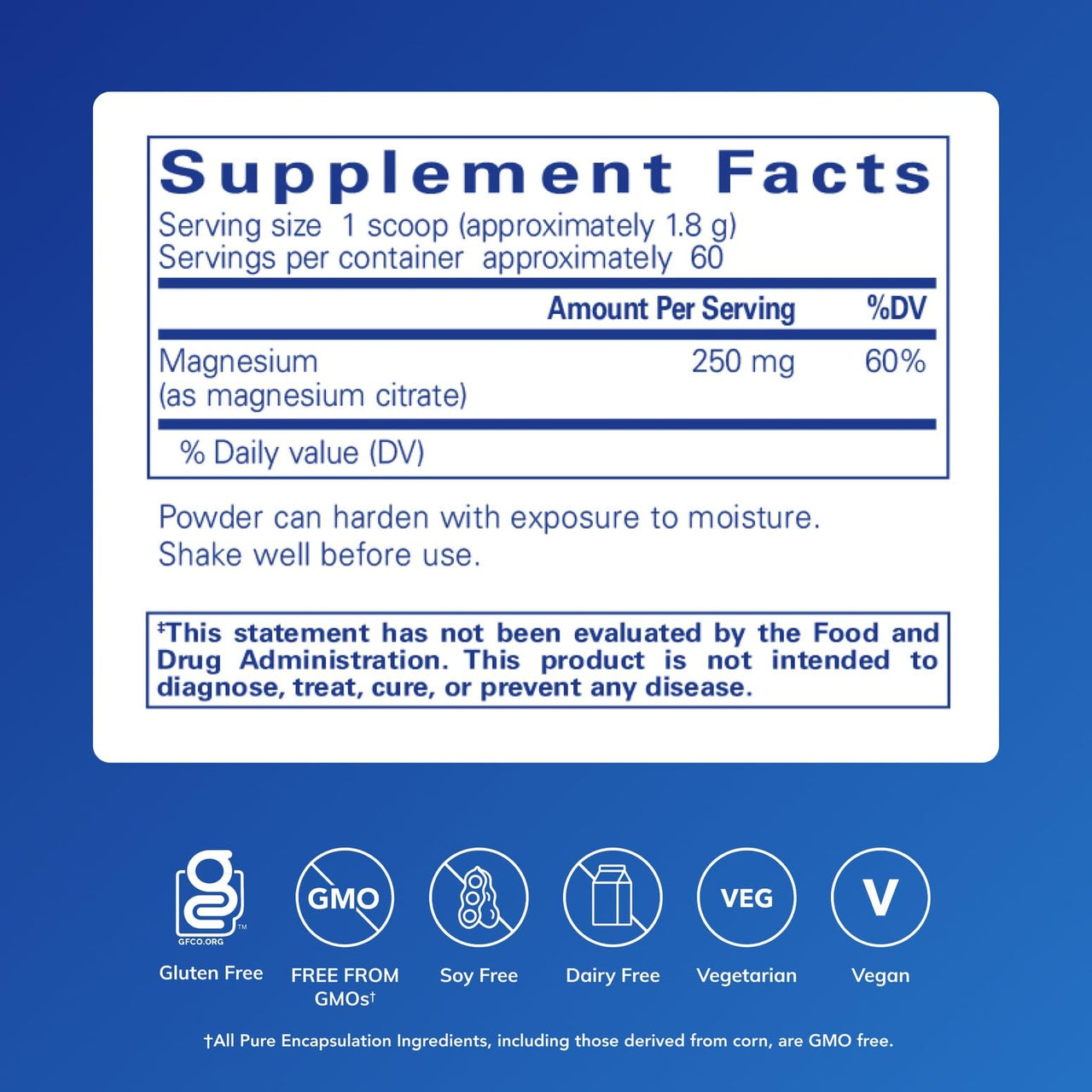 Pure Encapsulations Magnesium (Powder) | Supports Cardiovascular Function, Muscle Function, and Calming* | 3.7 Ounces