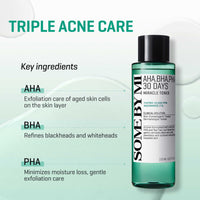 Thumbnail for SOME BY MI AHA BHA PHA 30 Days Miracle Acne Clear Foam + Toner - 3.38Oz+5.07Oz - Made from Tea Tree Leaf for Sensitive Skin - Daily Face Wash and Toner for Sebum and Dead Cells - Korean Skin Care