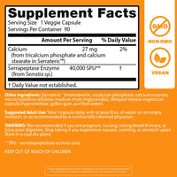 Thumbnail for Doctor's Best Serrapeptase Supplement for Men & Women - Proteolytic Enzyme for Sinus & Immune Health Support, 40,000 SPU per Veggie Capsule, Non-GMO & Vegan Formula - 90 Veg Caps