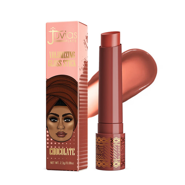 Juvia's Place Volumizing Chocolate Gloss Stick - Shiny Luscious Lips with Nourshing Hydration, Plumping, Lip Plumper, Plumping Lip Balm, Hydrating Lip Gloss