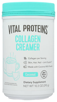 Thumbnail for Vital Proteins Collagen Coffee Creamer, Non Dairy & Low Sugar Powder with Collagen Peptides Supplement - Supporting Healthy Hair, Skin, Nails with Energy-Boosting MCTs - Coconut 10.3oz