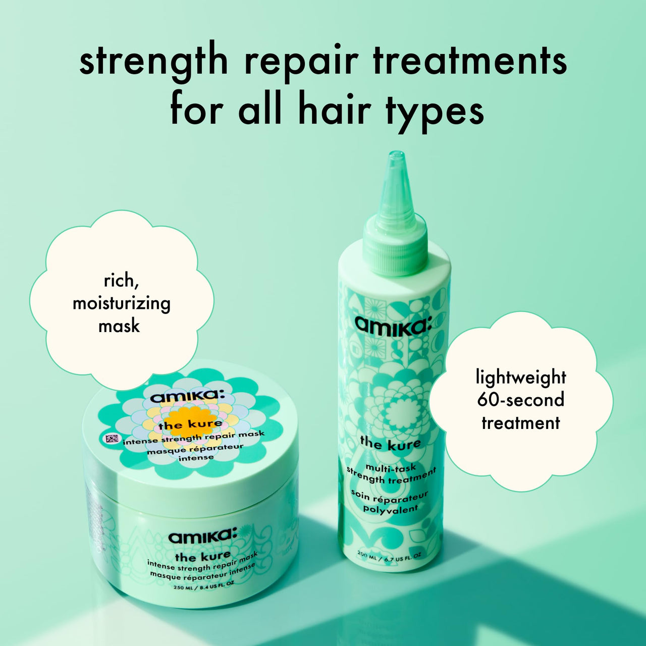 amika the kure intense strength repair mask, 500ml