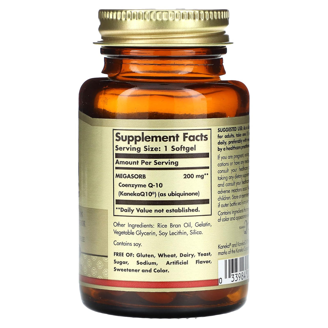 Solgar Megasorb CoQ-10 200 mg, 60 Softgels - Supports Heart & Brain Function - Coenzyme Q10 Supplement - Enhanced Absorption - Gluten Free, Dairy Free - 60 Servings