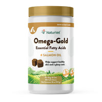 Thumbnail for NaturVet – Omega-Gold Plus Salmon Oil | Supports Healthy Skin & Glossy Coat | Enhanced with DHA, EPA, Omega-3 & Omega-6 | for Dogs & Cats | 180 Soft Chews
